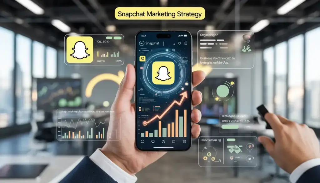 خدمات إدارة حسابات سناب شات الاحترافية إنشاء حساب سناب شات احترافي وإعداد استراتيجية تسويق ناجحة التسويق عبر سناب شات
