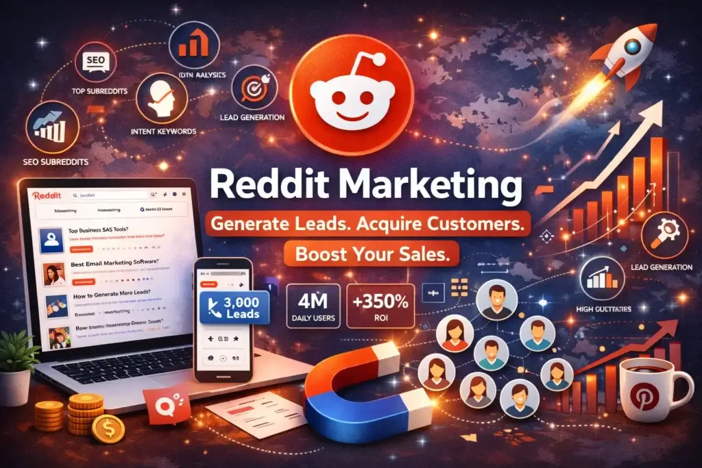 تعرف على كيفية جلب عملاء مستهدفين وزيادة المبيعات باستخدام التسويق عبر Reddit واستراتيجيات Lead Generation الاحترافية.