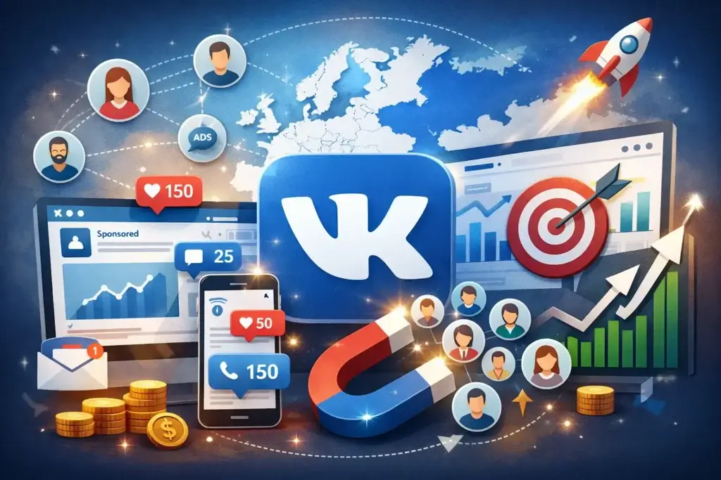 التسويق عبر VK وجلب عملاء مستهدفين VK Marketing Leadixa
