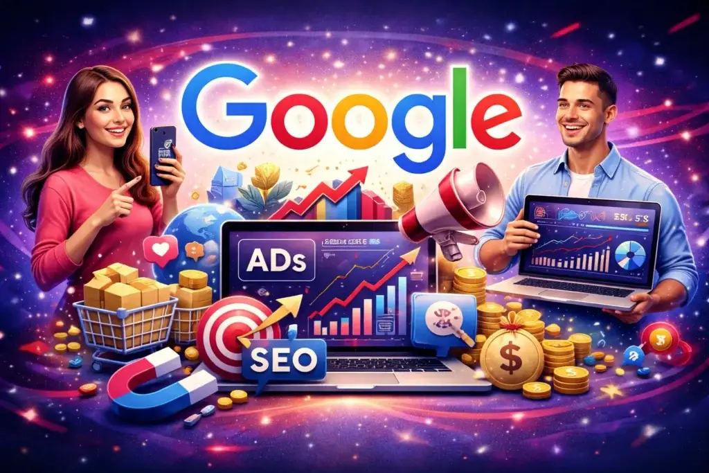 التسويق عبر جوجل الدليل الشامل لإعلانات Google وتصدر نتائج البحث 2026 تعرف على أسرار التسويق عبر جوجل وإعلانات Google Ads وتحسين محركات البحث SEO مع Leadixa لزيادة المبيعات وتصدر نتائج البحث في 2026. google leadixa