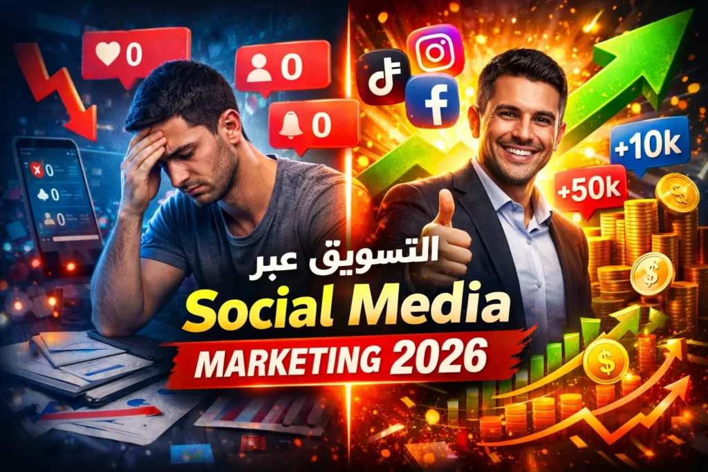 التسويق عبر السوشيال ميديا 2026 زيادة المتابعين وزيادة المبيعات
