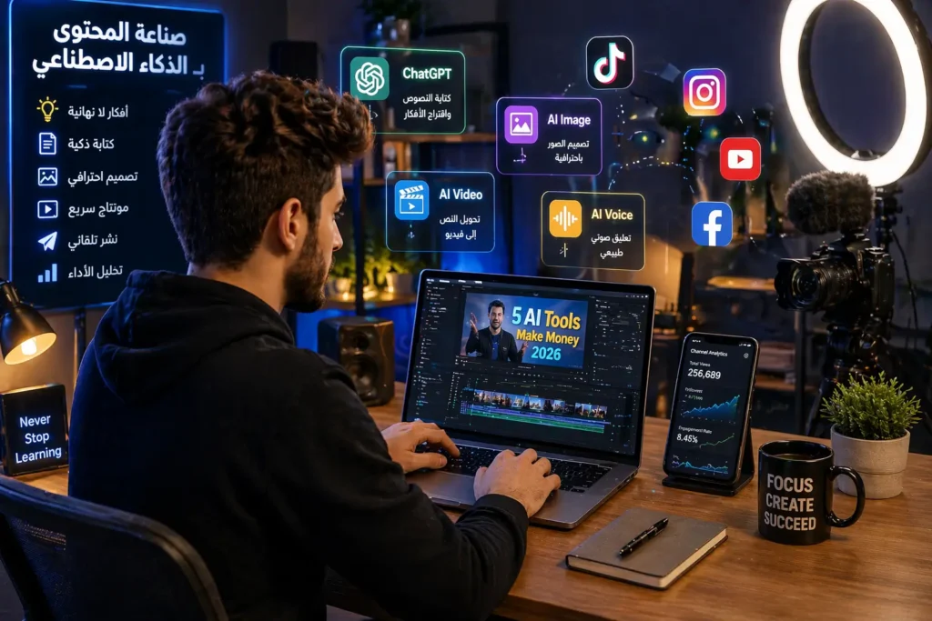 إنشاء المحتوى باستخدام الذكاء الاصطناعي للسوشيال ميديا وزيادة المتابعين