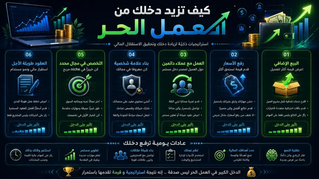 طرق زيادة الأرباح من العمل الحر