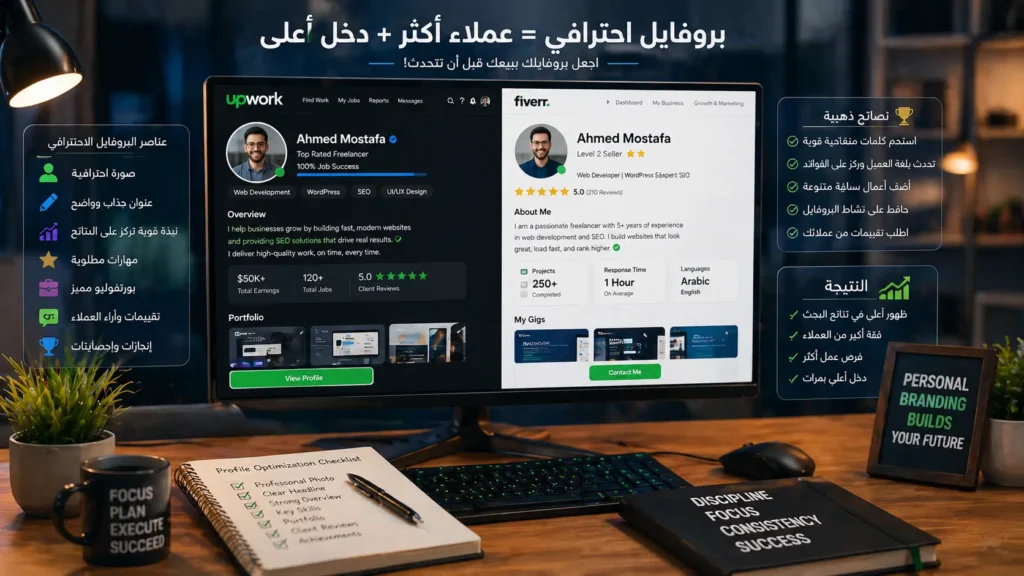 كيفية إنشاء بروفايل احترافي على مواقع العمل الحر