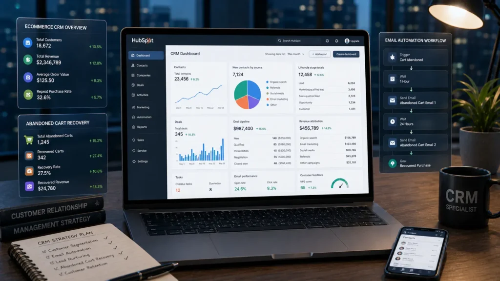 إدارة العملاء CRM والأتمتة التسويقية للمتاجر الإلكترونية